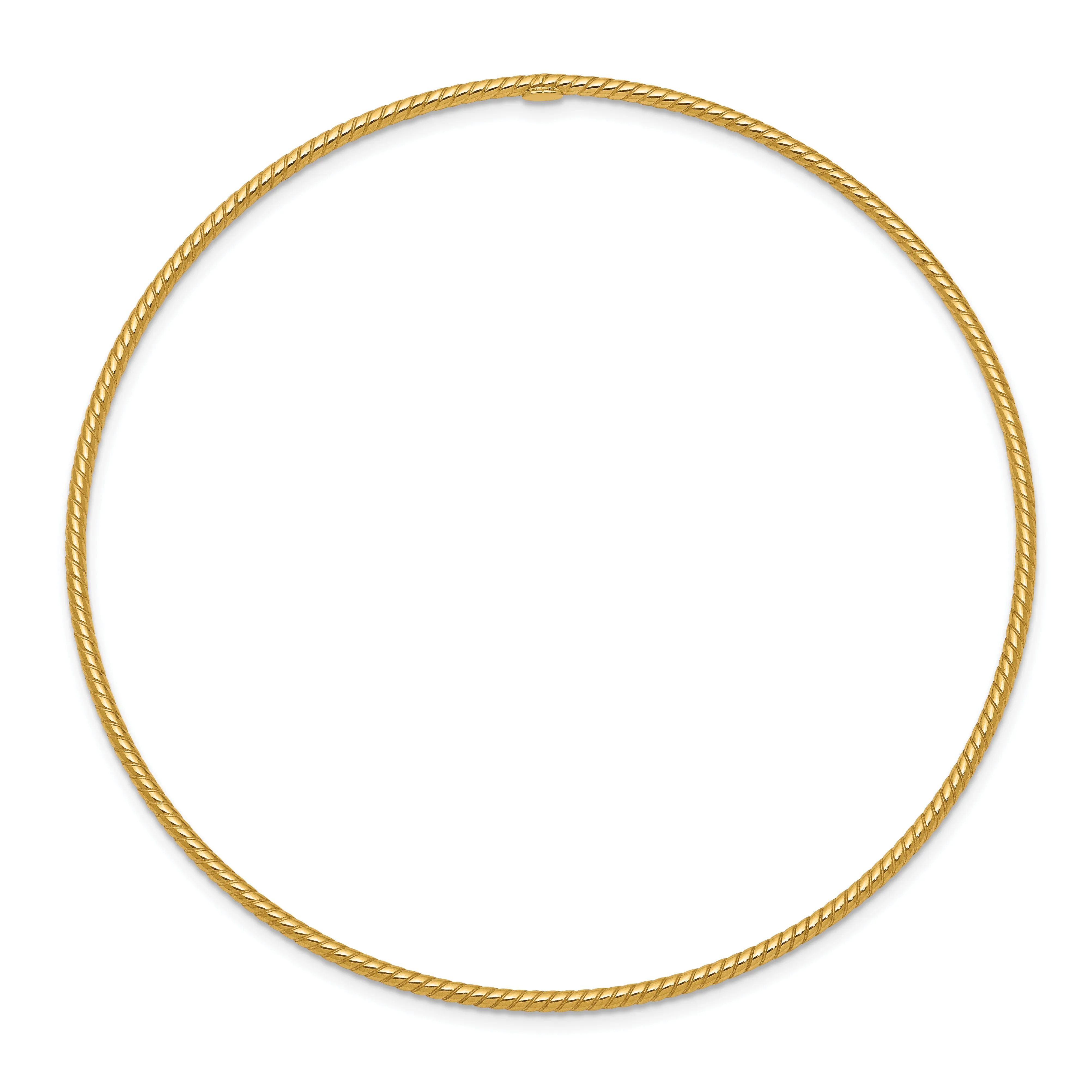 14K Gold Textured Slip-On Bangle Bracelet with Chic Elegance for Women