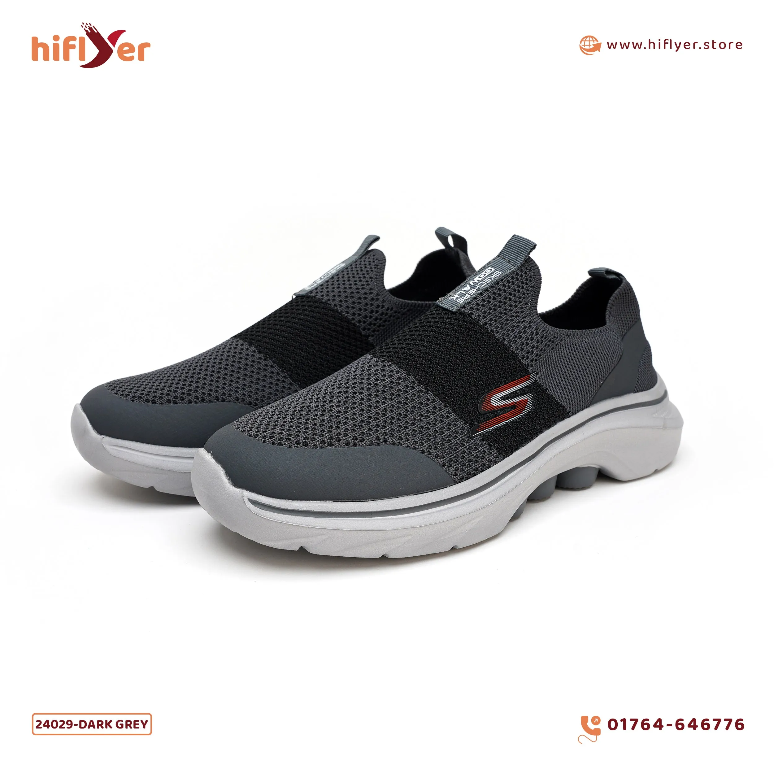 24029 Dark Grey Sports Shoes For men