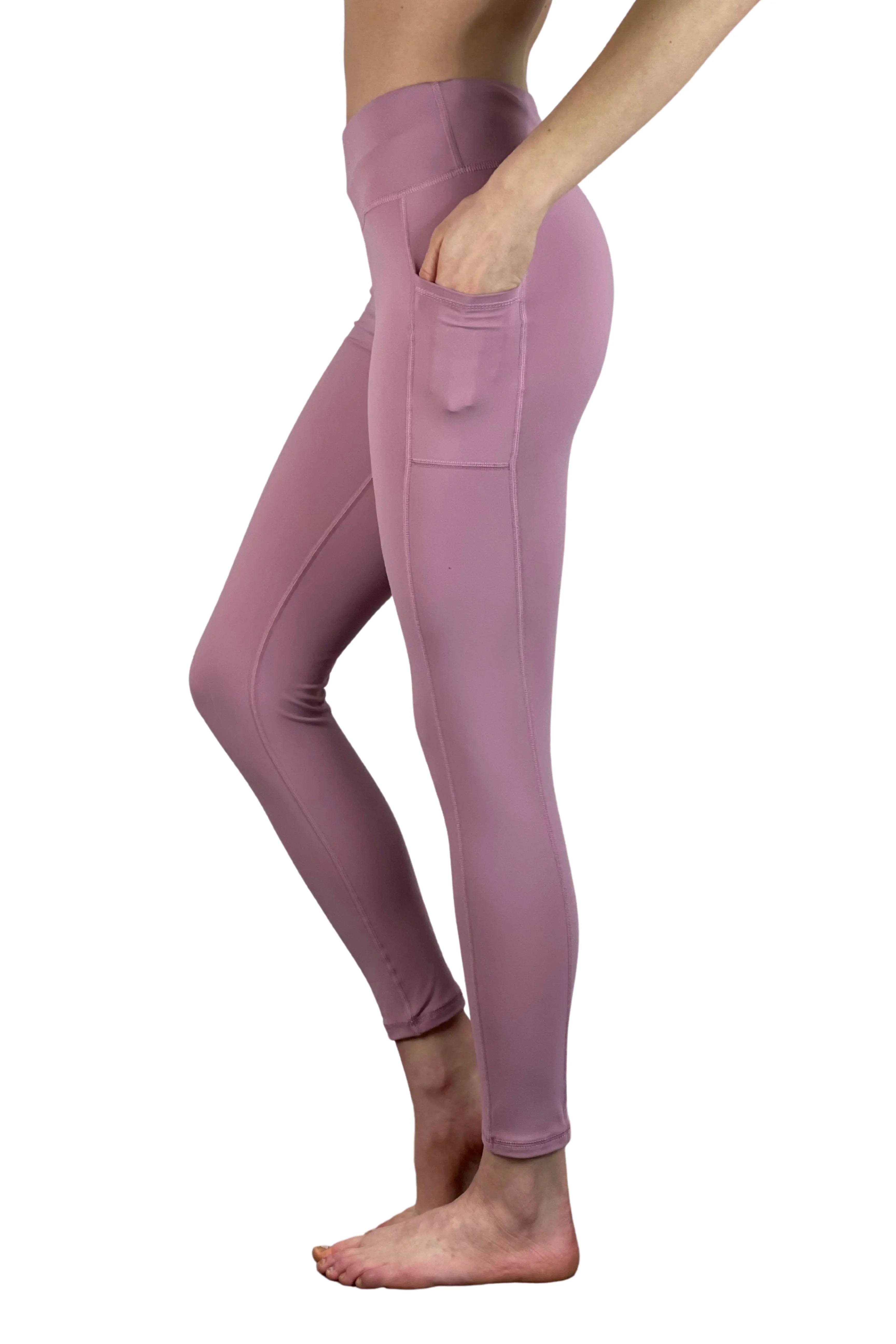 4202/HC - "On Cloud 9"  Cell Phone Pocket Legging/ Rose