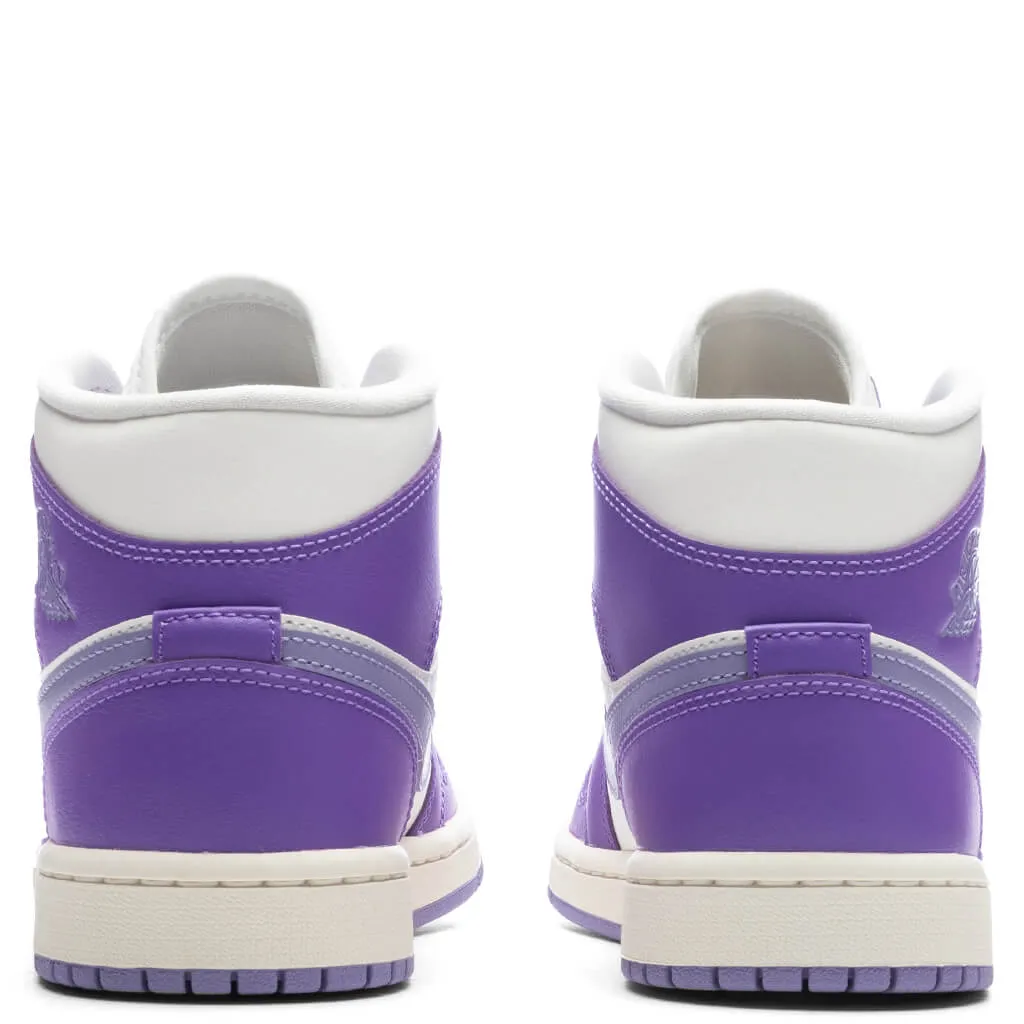Air Jordan 1 Mid Women's - Action Grape/Sky J Purple/Sail