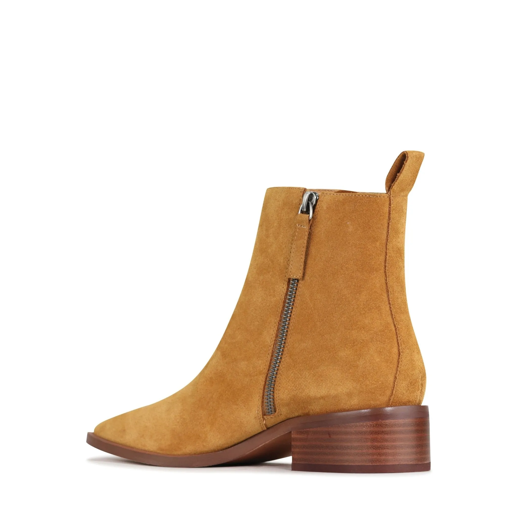 ALEKSI LEATHER SUEDE ZIP ANKLE BOOTS