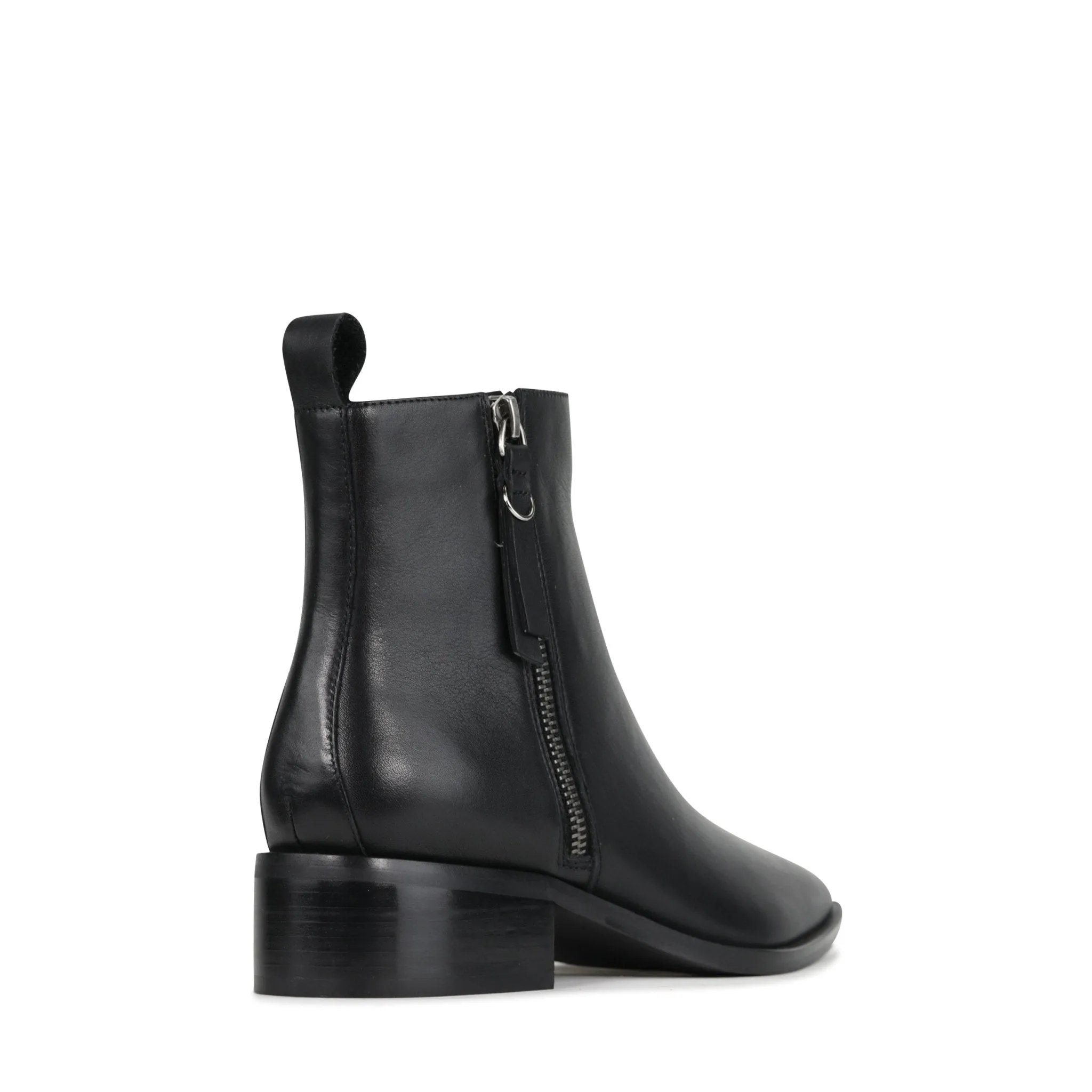 ALEKSI LEATHER SUEDE ZIP ANKLE BOOTS