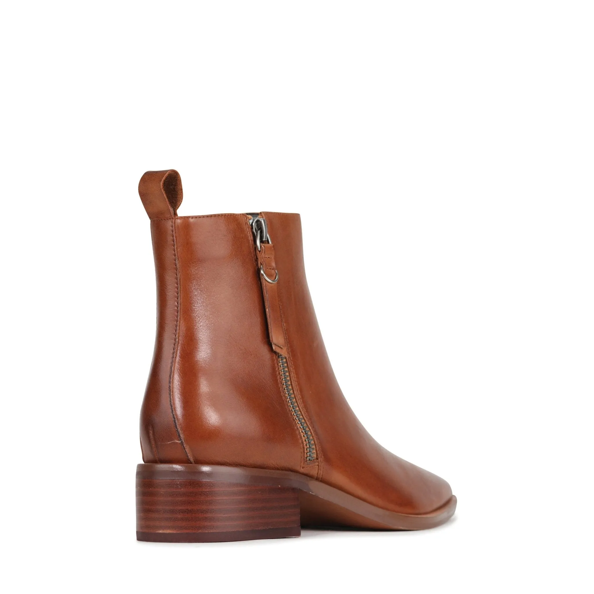 ALEKSI LEATHER SUEDE ZIP ANKLE BOOTS