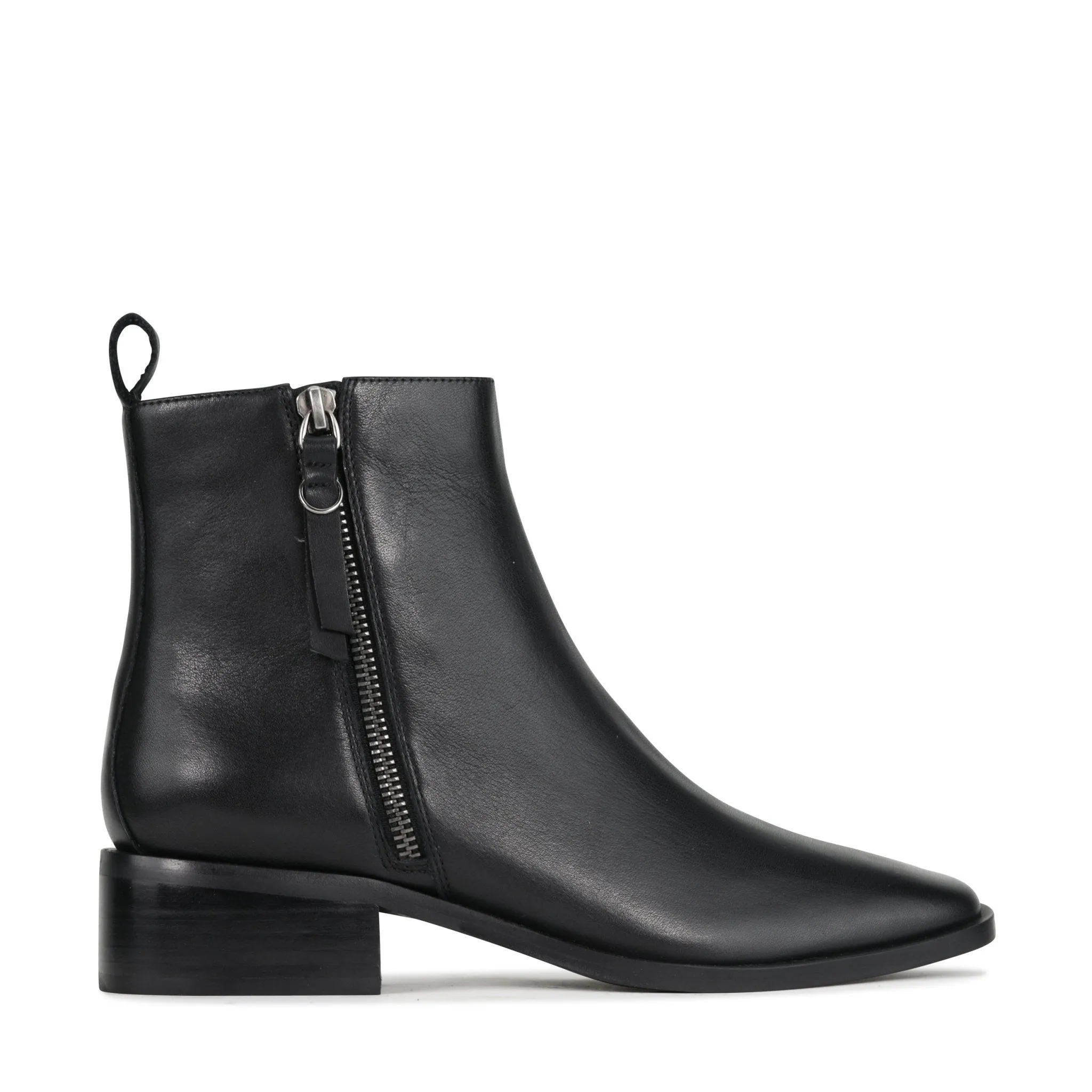 ALEKSI LEATHER SUEDE ZIP ANKLE BOOTS