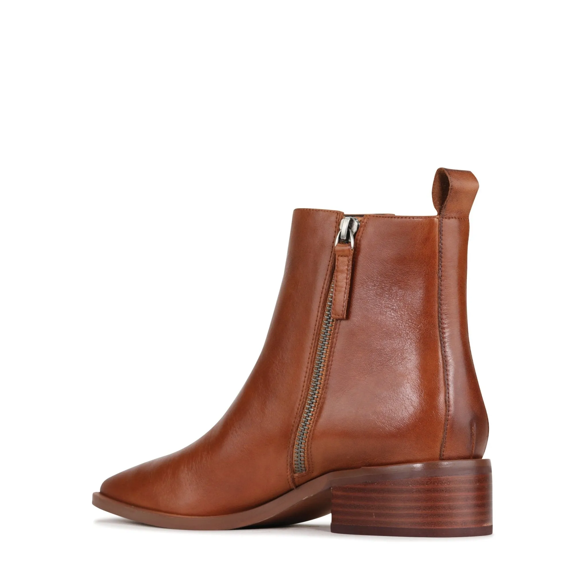 ALEKSI LEATHER SUEDE ZIP ANKLE BOOTS