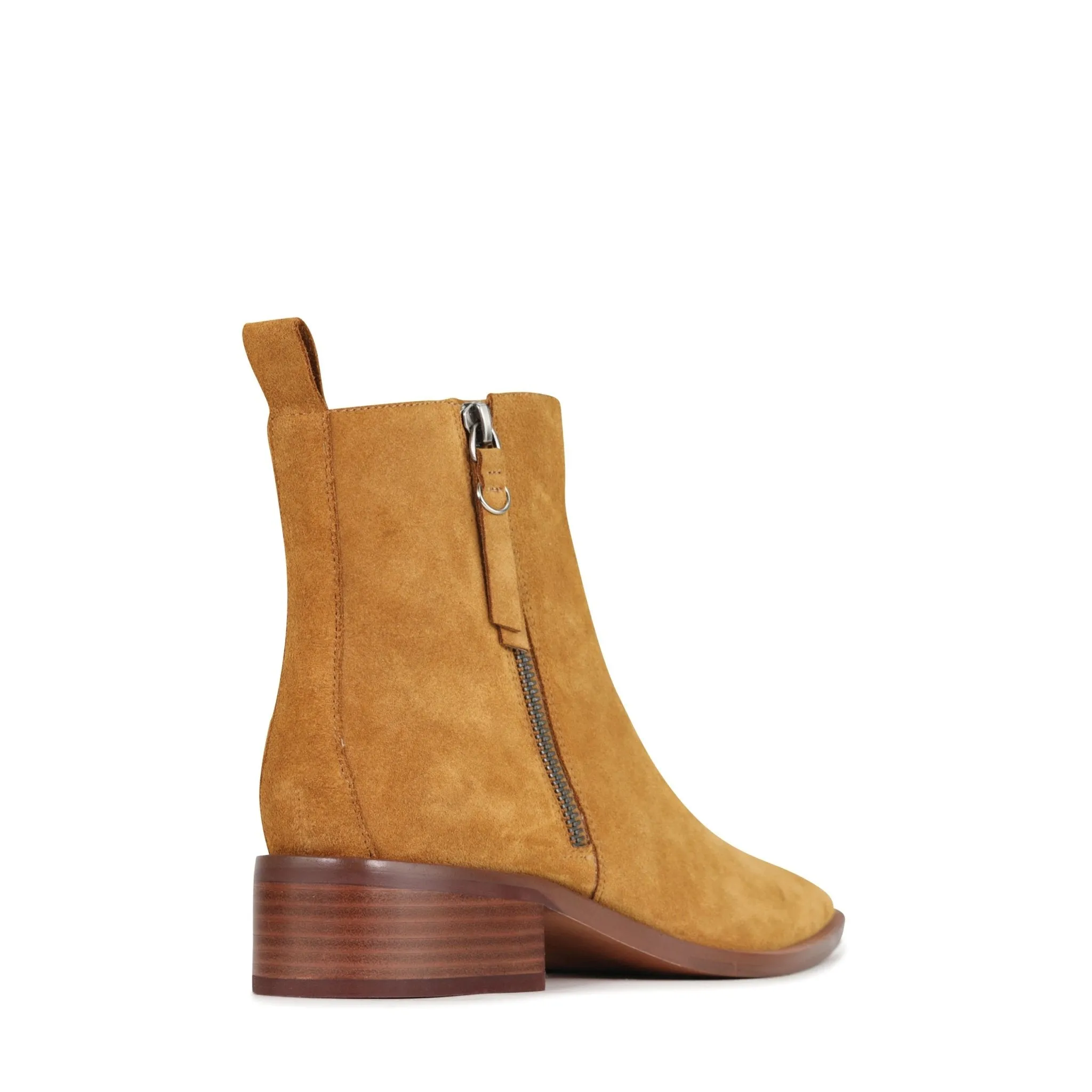 ALEKSI LEATHER SUEDE ZIP ANKLE BOOTS