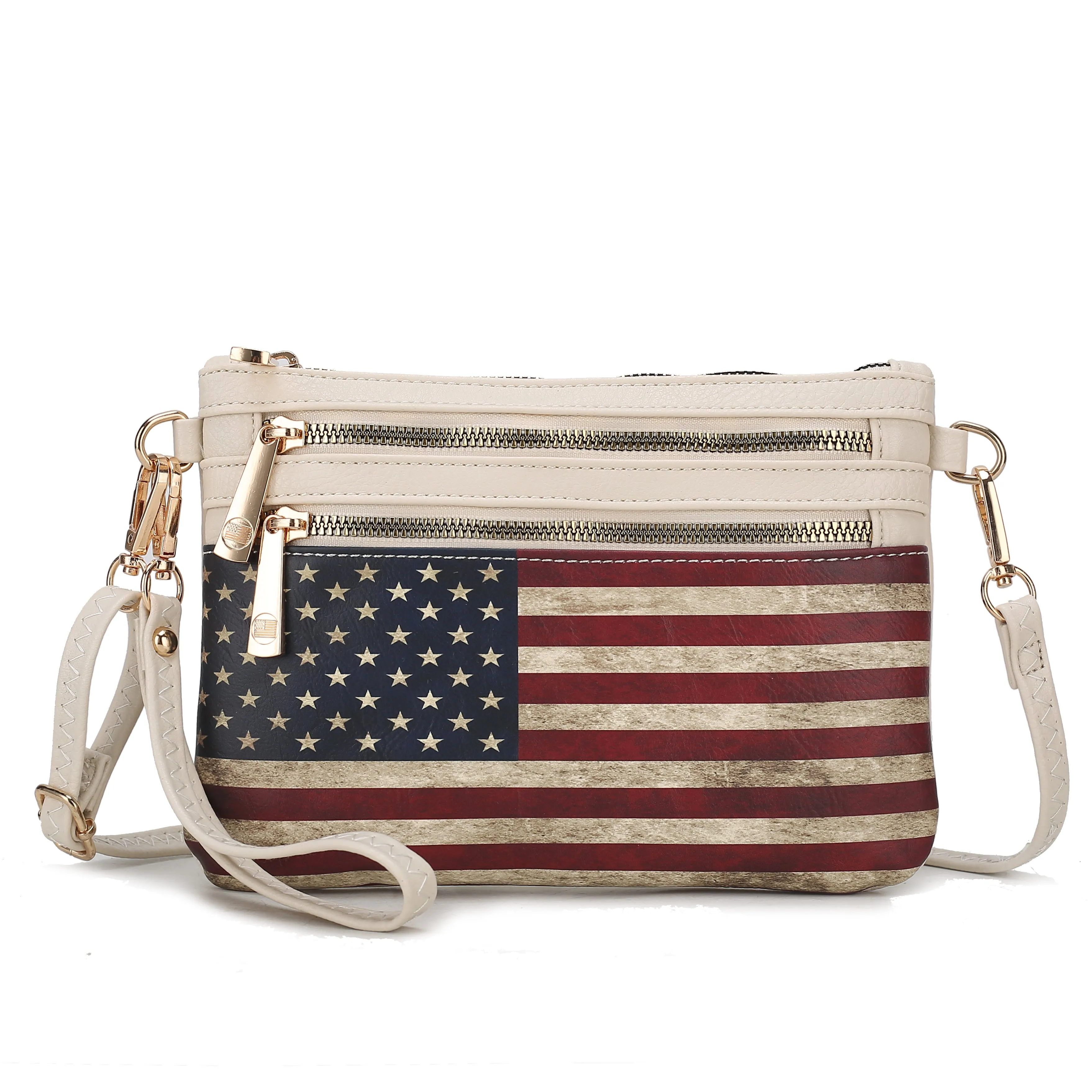 Alisson Printed Flag Crossbody Bag