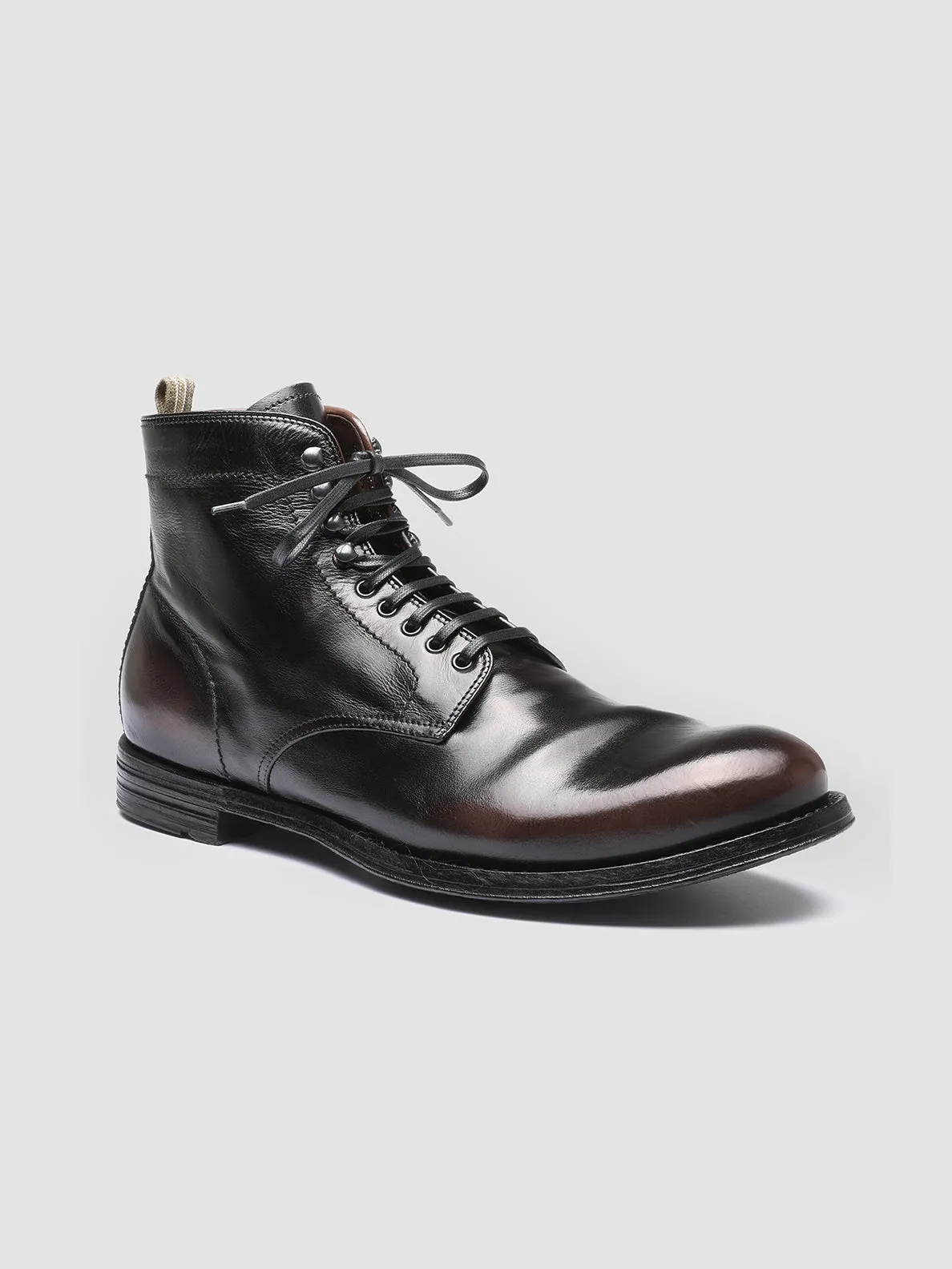 ANATOMIA 013 - Black Leather Ankle Boots