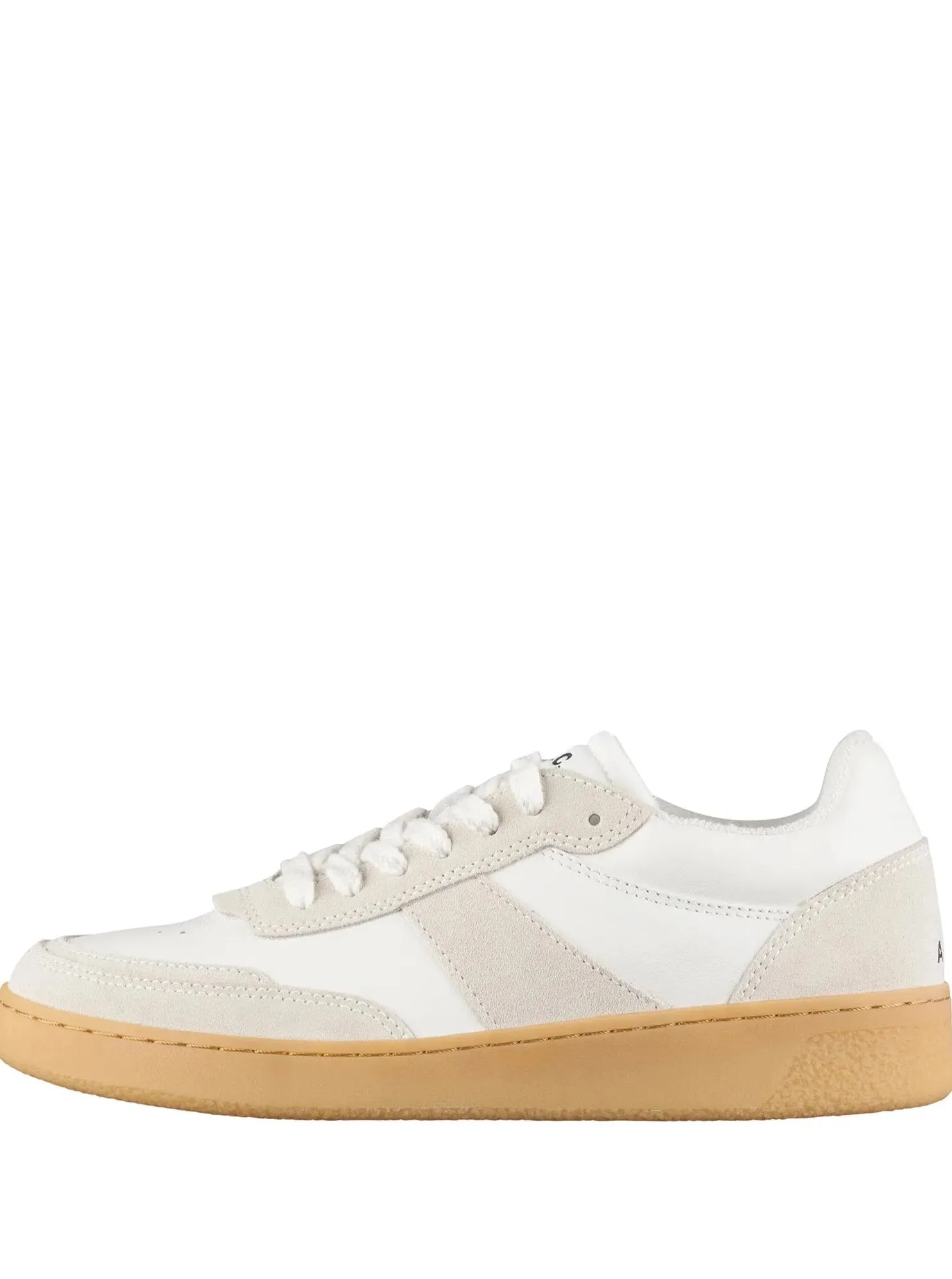 A.P.C Plain Sneakers In White And Chestnut