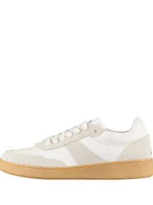 A.P.C Plain Sneakers In White And Chestnut