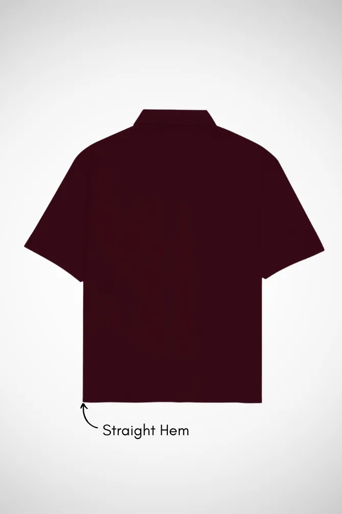 Baby Blue and Maroon Oversized Shirts Combo