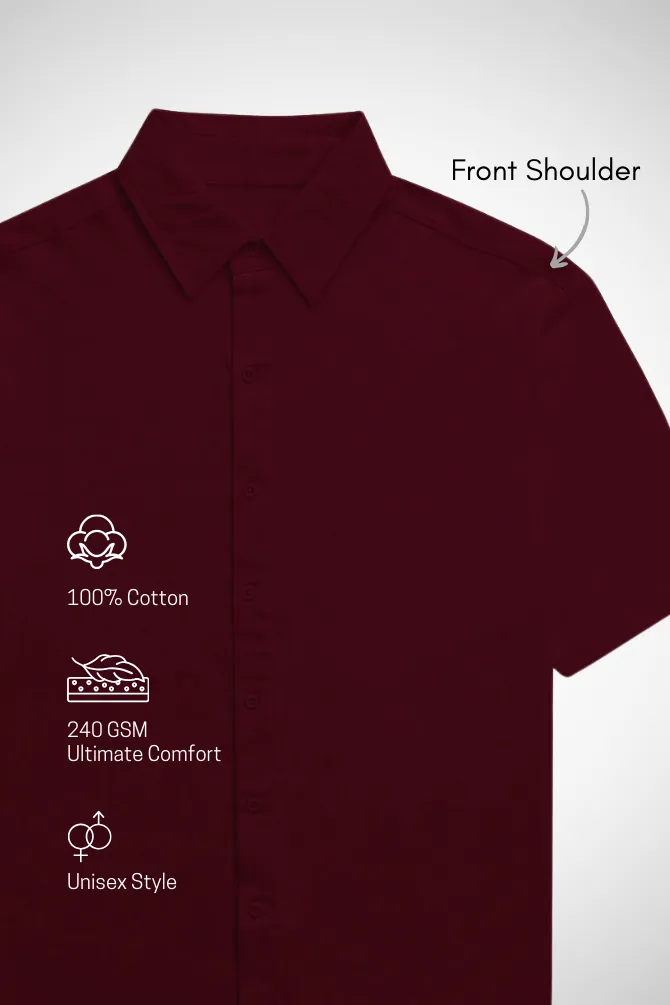 Baby Blue and Maroon Oversized Shirts Combo