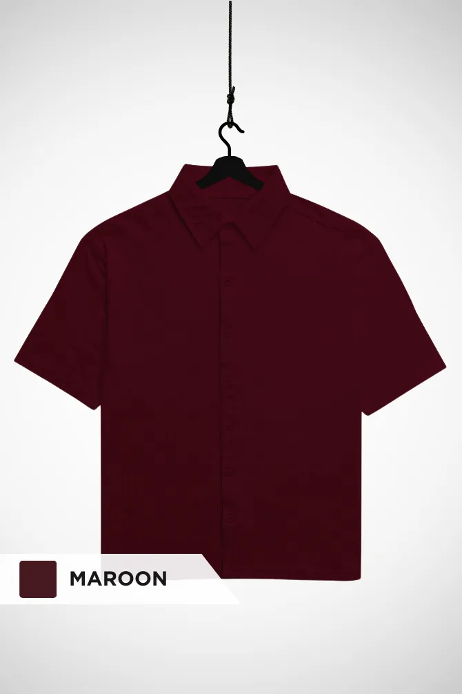 Baby Blue and Maroon Oversized Shirts Combo