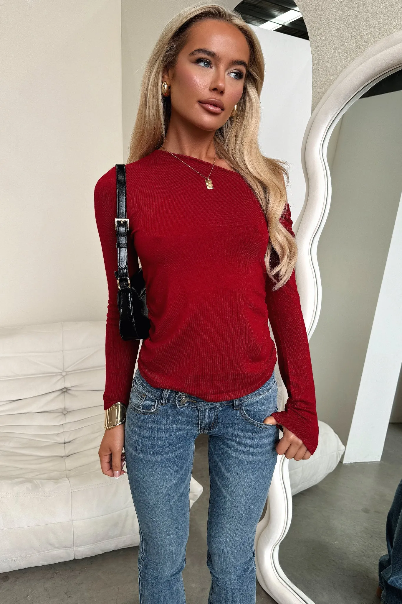 Baylee Top - Burgundy