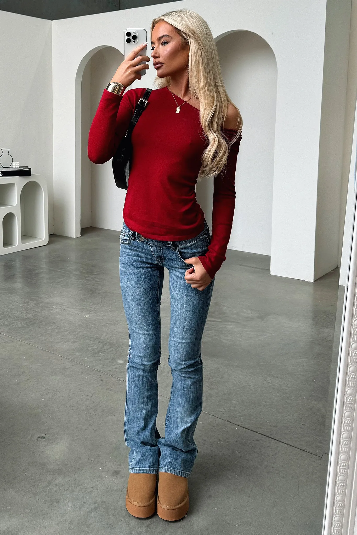 Baylee Top - Burgundy