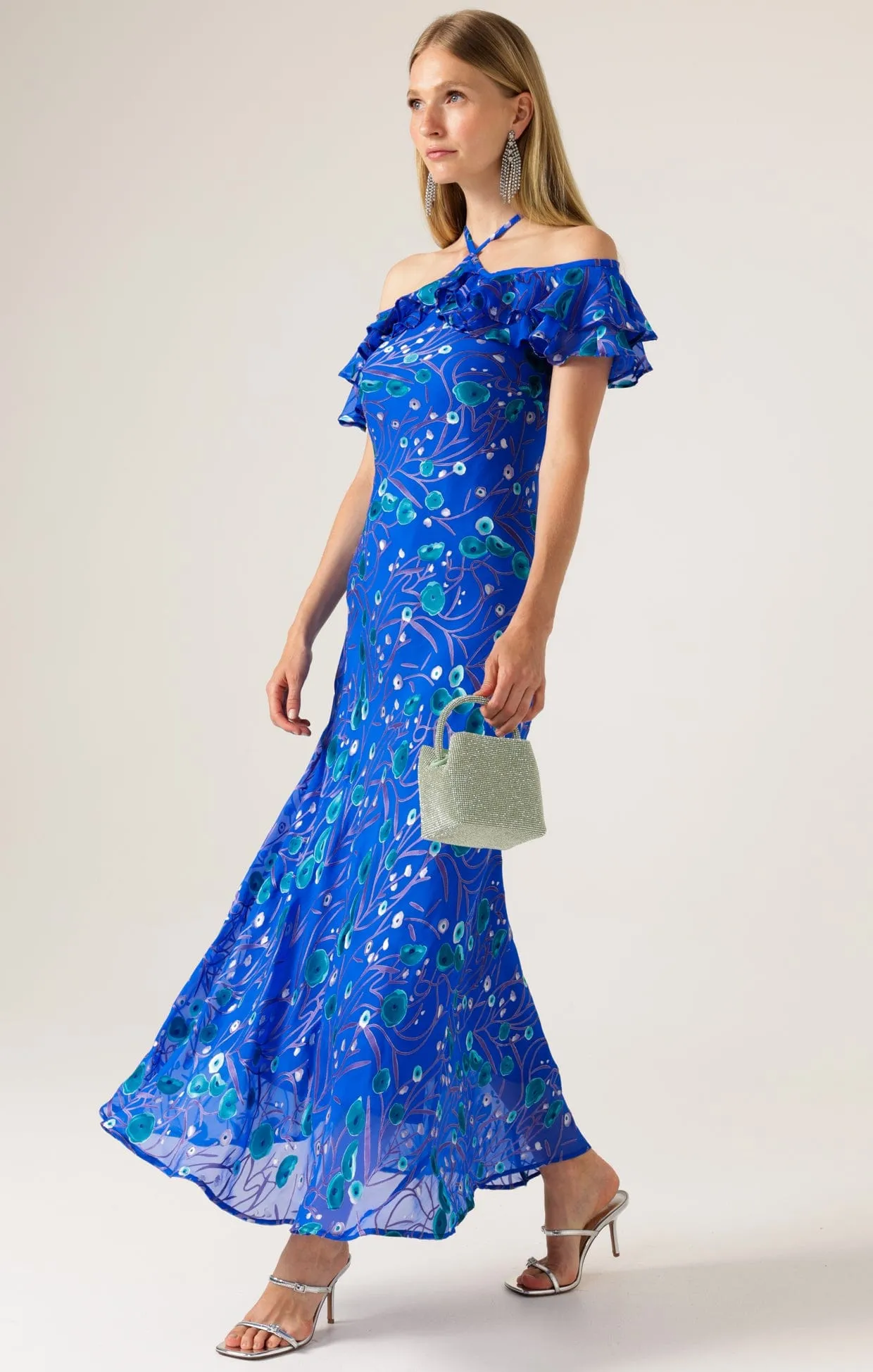 BLUE BIRD BIAS DRESS