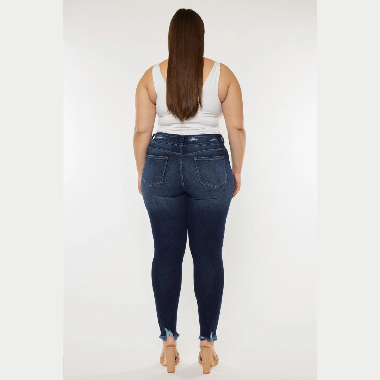 Cat's Whiskers Raw Hem High Waist Jeans