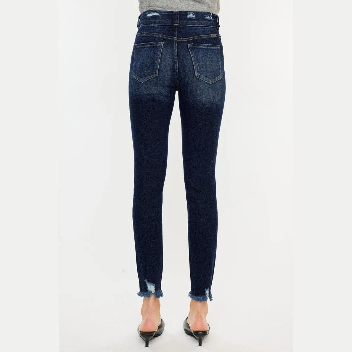 Cat's Whiskers Raw Hem High Waist Jeans