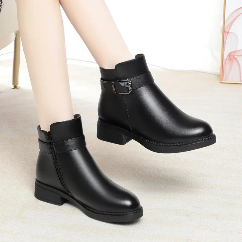 Comfortable leather warm casual shoes