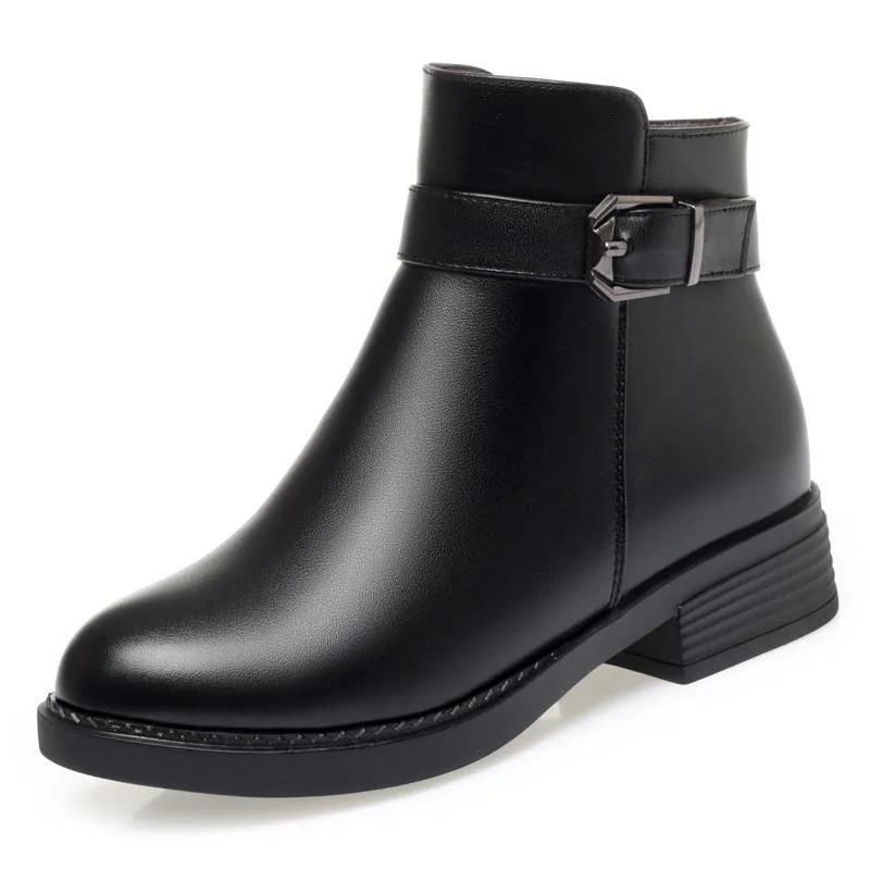 Comfortable leather warm casual shoes