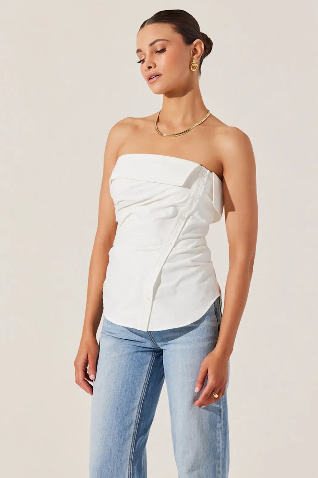 Corporate Chic Fold Over Top