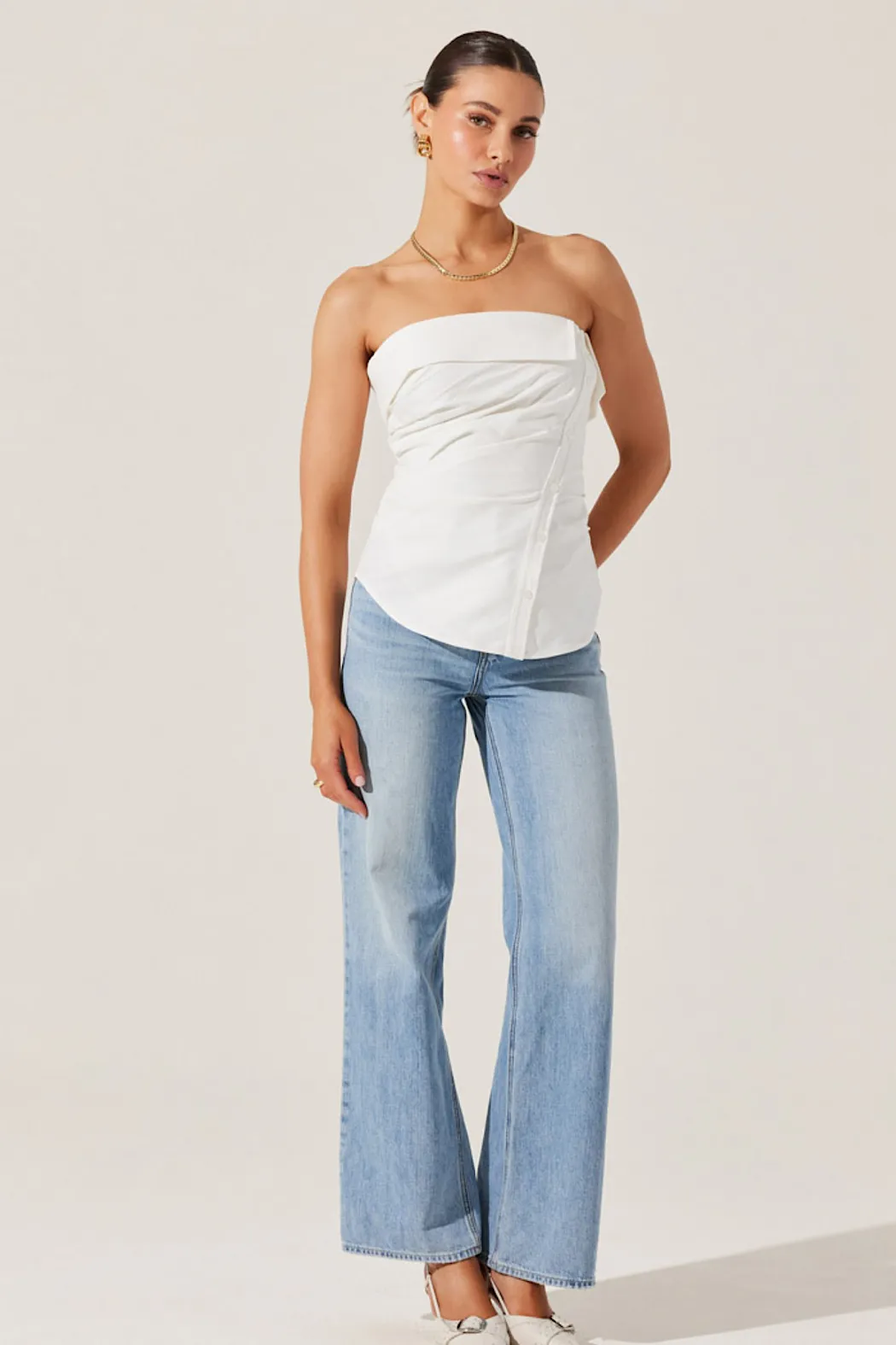Corporate Chic Fold Over Top