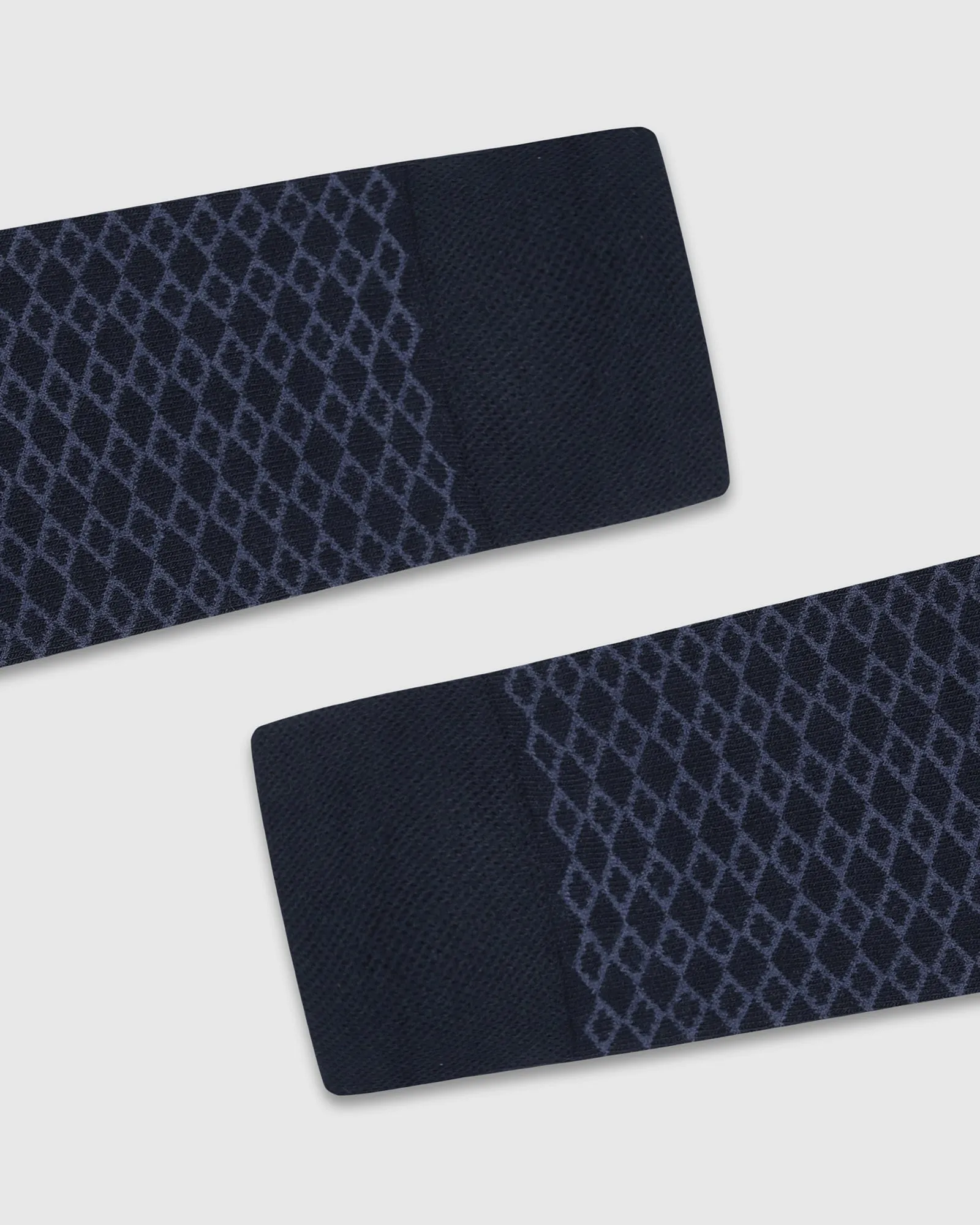 Cotton Navy Jacquard Socks - Vanny