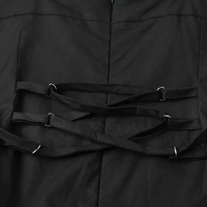 Cross Short Sport Hoodie Irregular Slip Dress Set