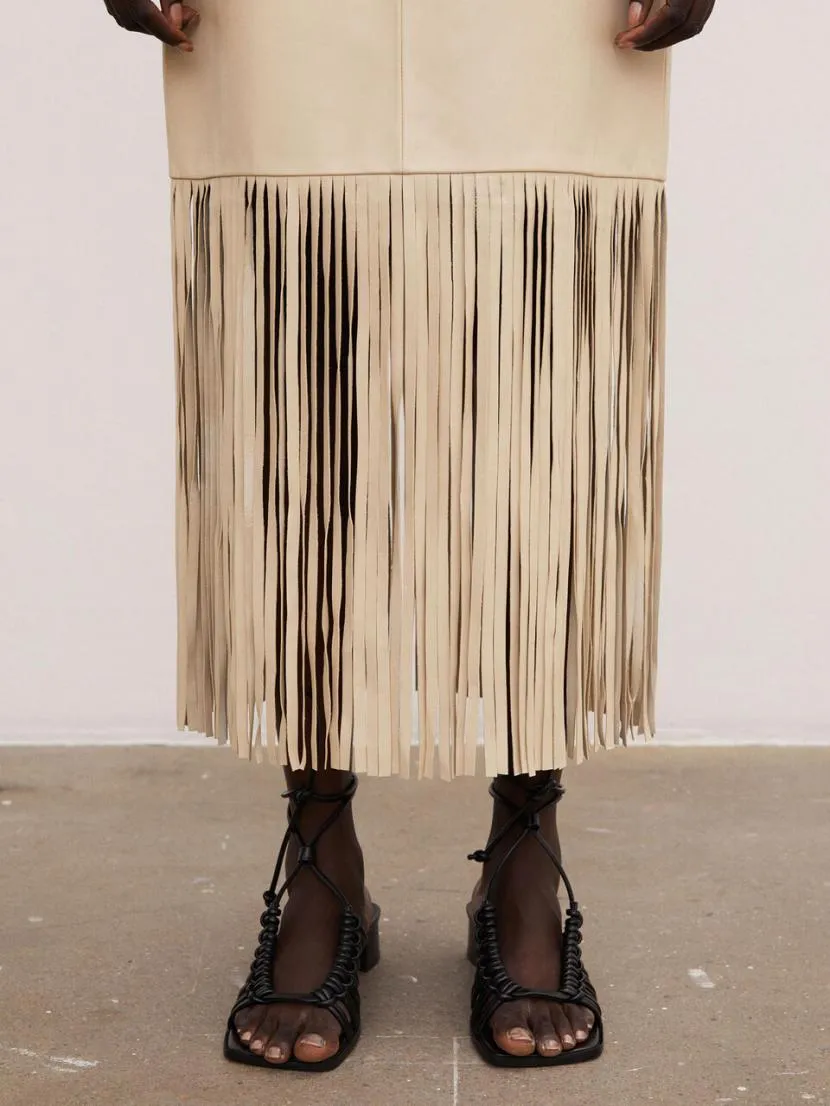 Davidia Leather Skirt