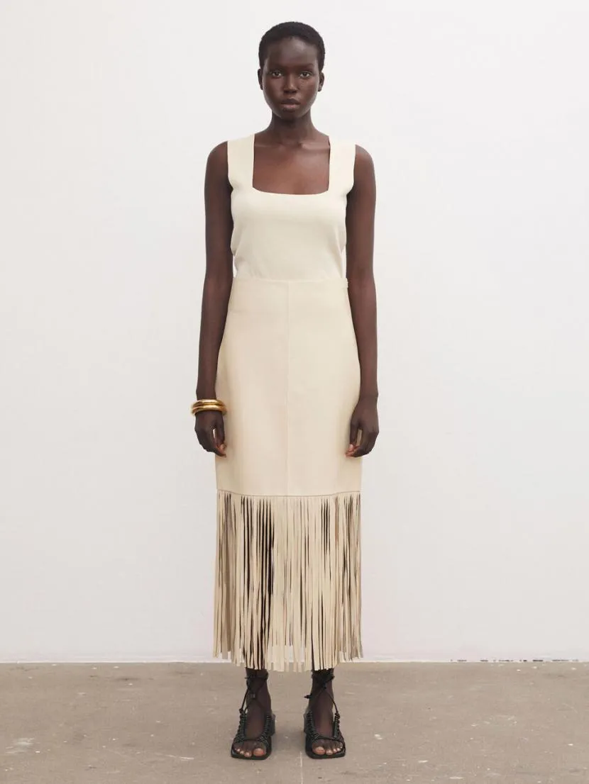 Davidia Leather Skirt