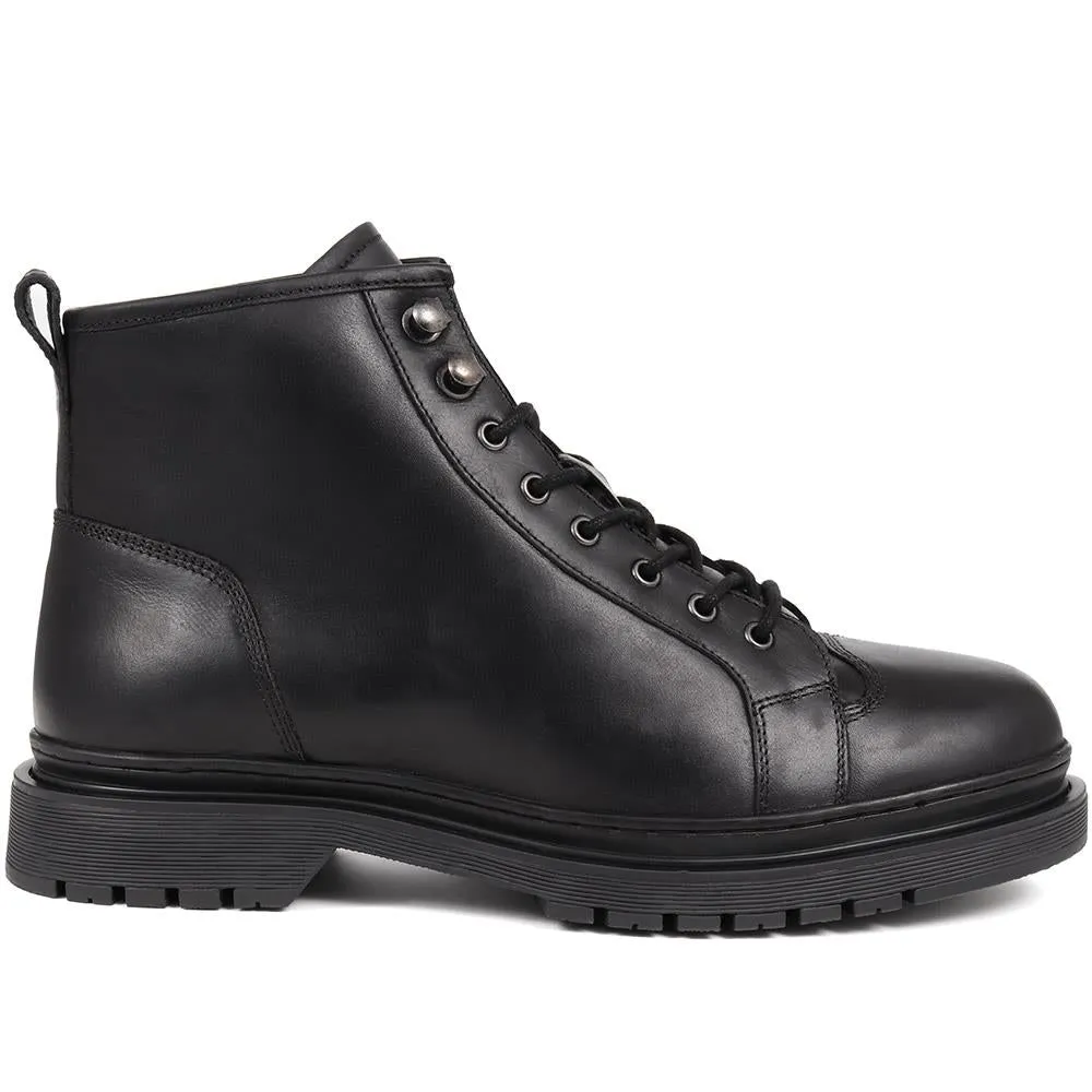 Denzel Leather Lace Up Boots - DENZEL / 324 394