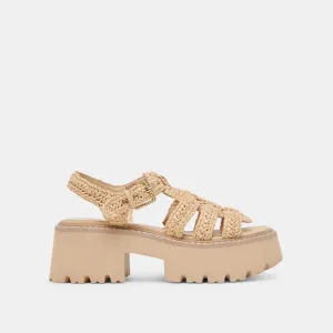 'Dolce Vita' Latice Natural Wedge
