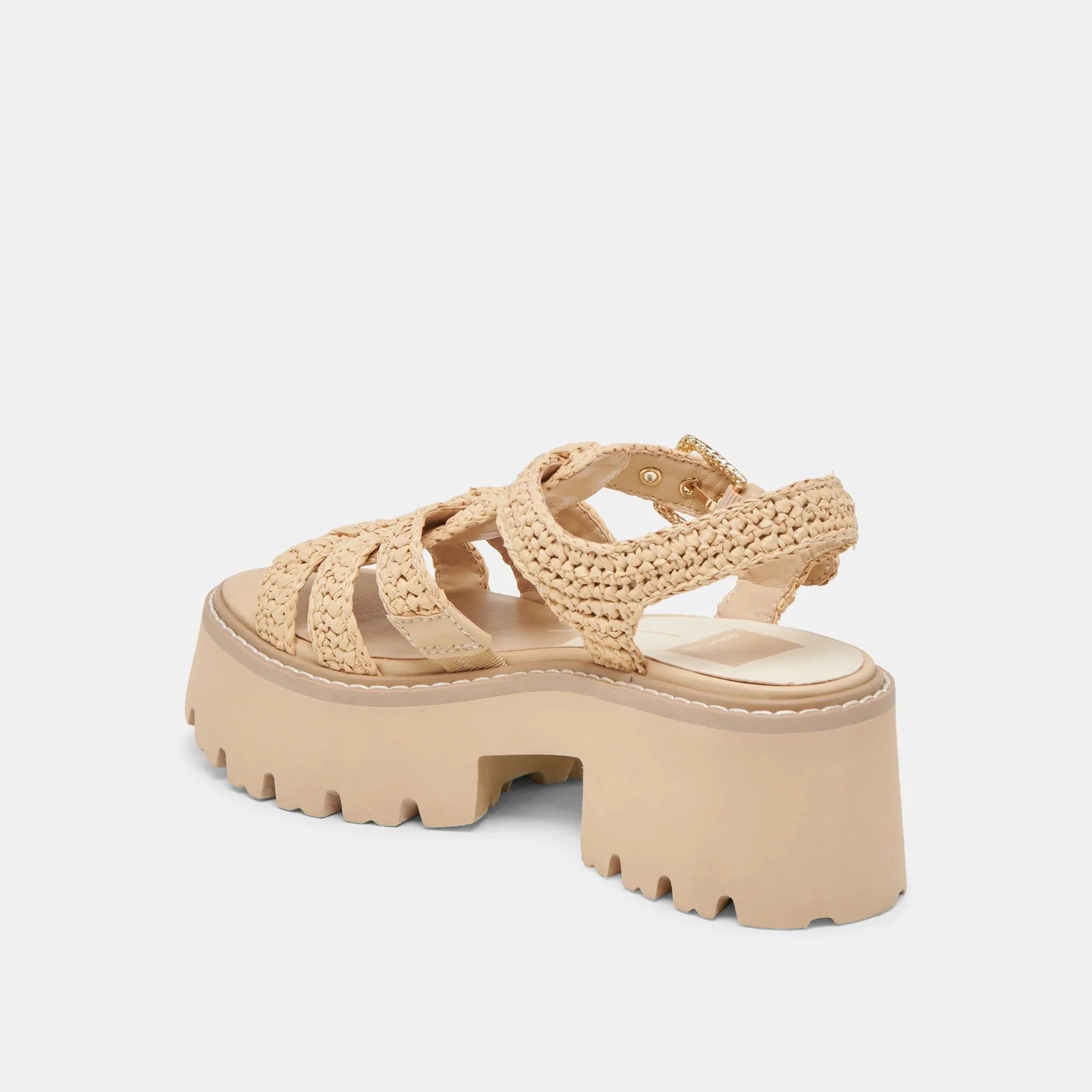 'Dolce Vita' Latice Natural Wedge