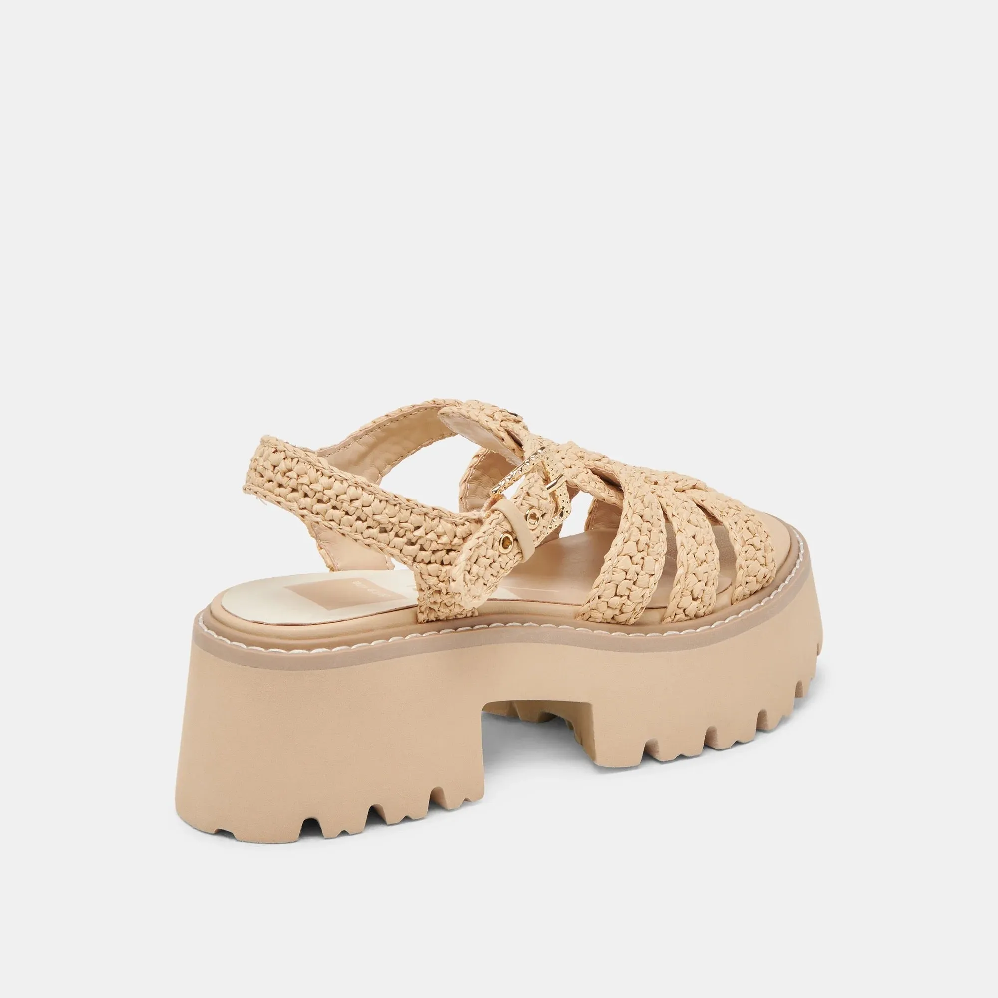 'Dolce Vita' Latice Natural Wedge