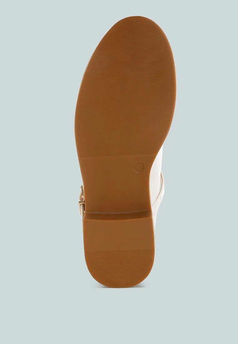 Ejeta  Faux Leather Mary Jane Shoes
