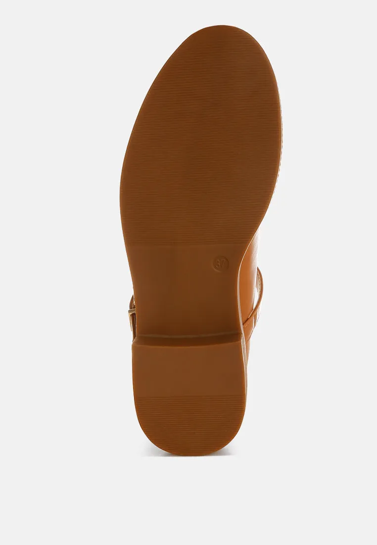 Ejeta  Faux Leather Mary Jane Shoes