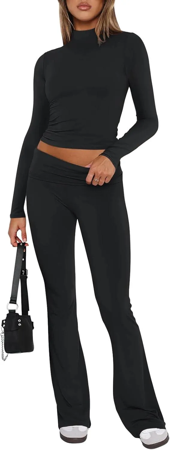 Elevate Your Style Cropped Long Sleeve Set