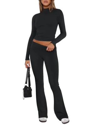 Elevate Your Style Cropped Long Sleeve Set