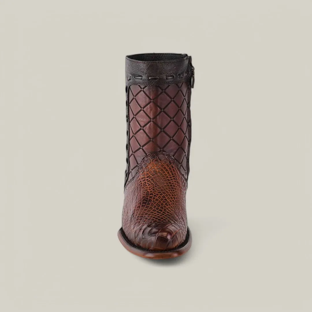 Exotic American Alligator - Europe Fawn - Round Toe
