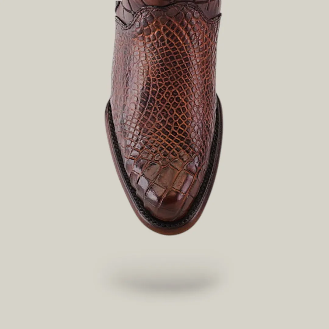 Exotic American Alligator - Europe Fawn - Round Toe