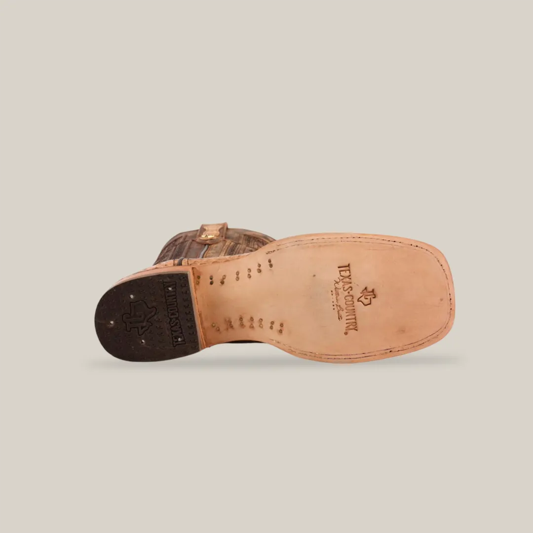 Exotic Caiman Belly - Antique - Square Toe
