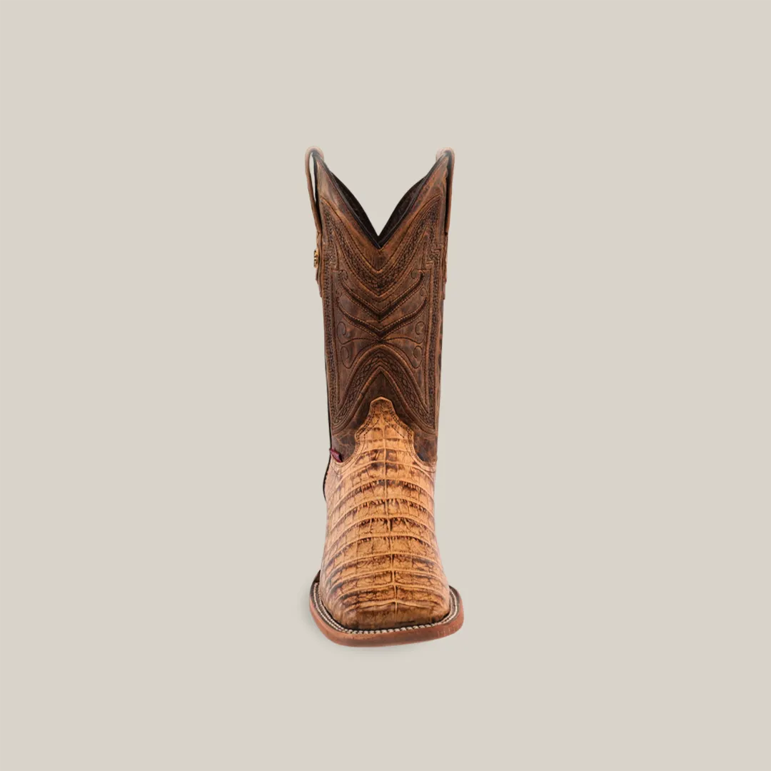 Exotic Caiman Belly - Antique - Square Toe