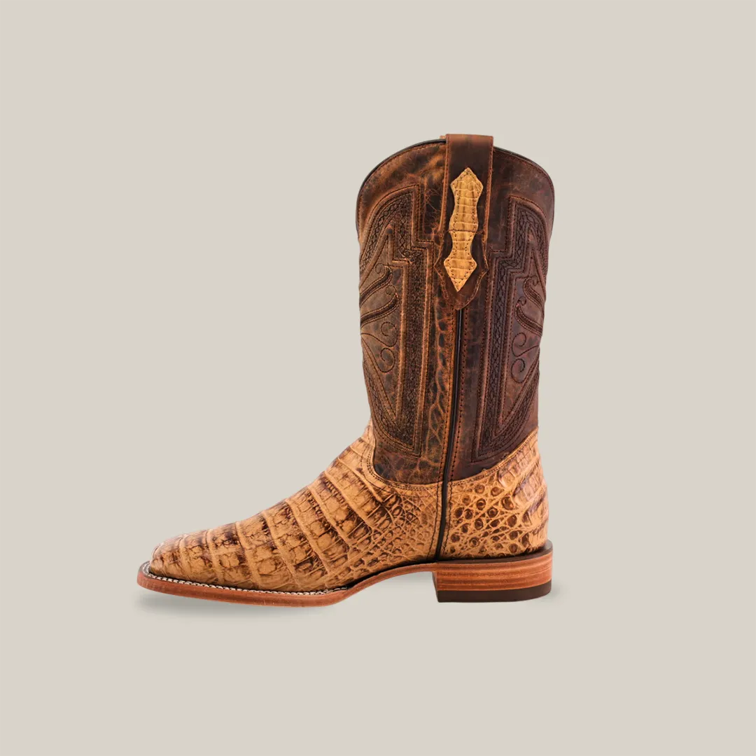 Exotic Caiman Belly - Antique - Square Toe