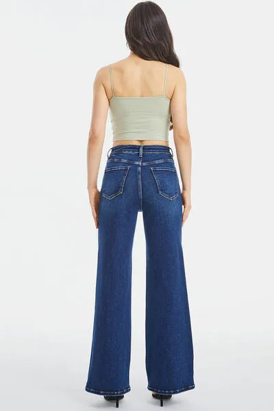 Explore More Collection - BAYEAS Full Size High Waist Cat's Whisker Wide Leg Jeans