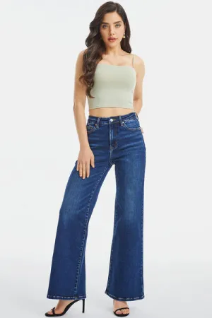 Explore More Collection - BAYEAS Full Size High Waist Cat's Whisker Wide Leg Jeans