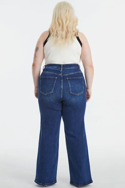 Explore More Collection - BAYEAS Full Size High Waist Cat's Whisker Wide Leg Jeans