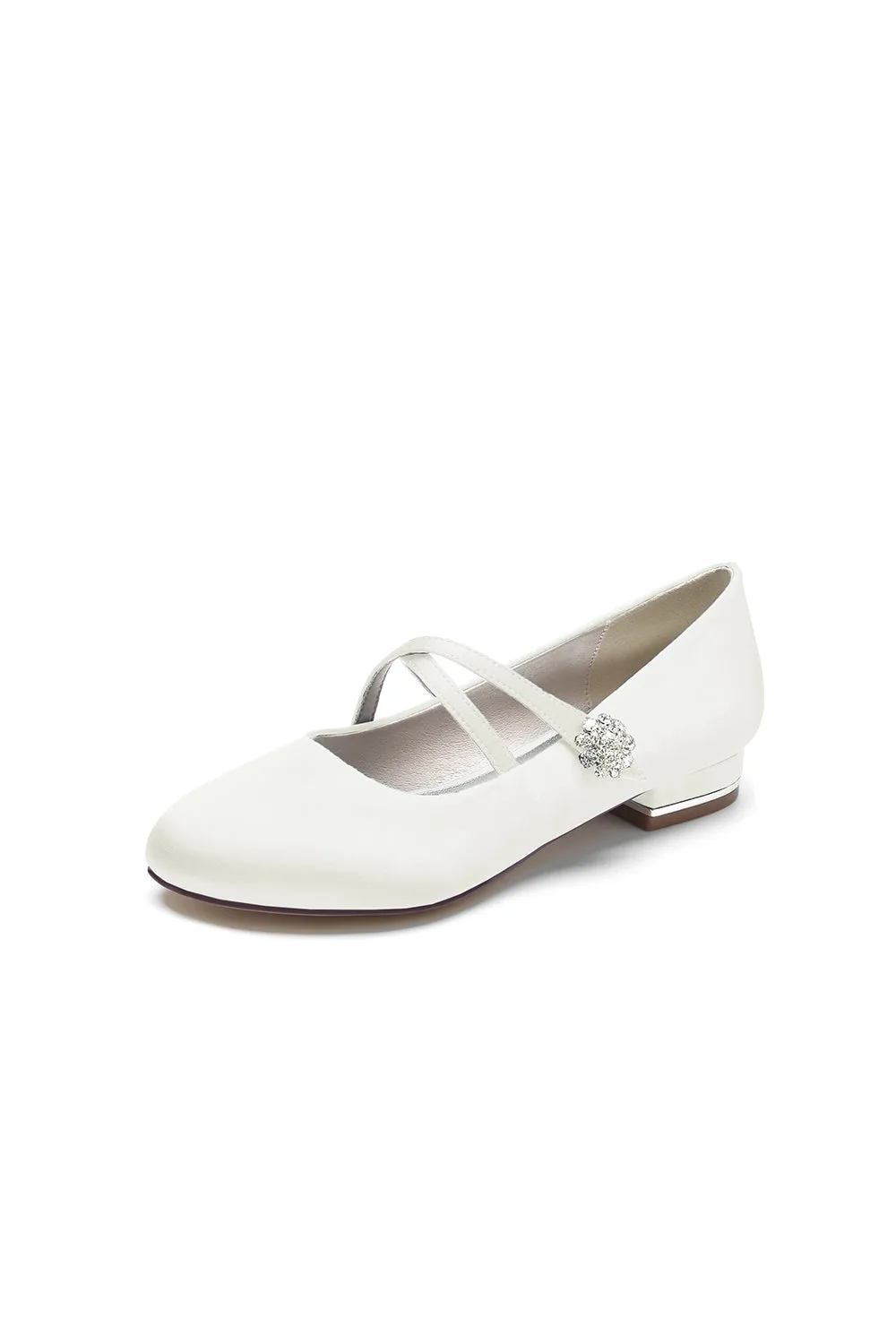Flats with Rhinestone Buckle Party