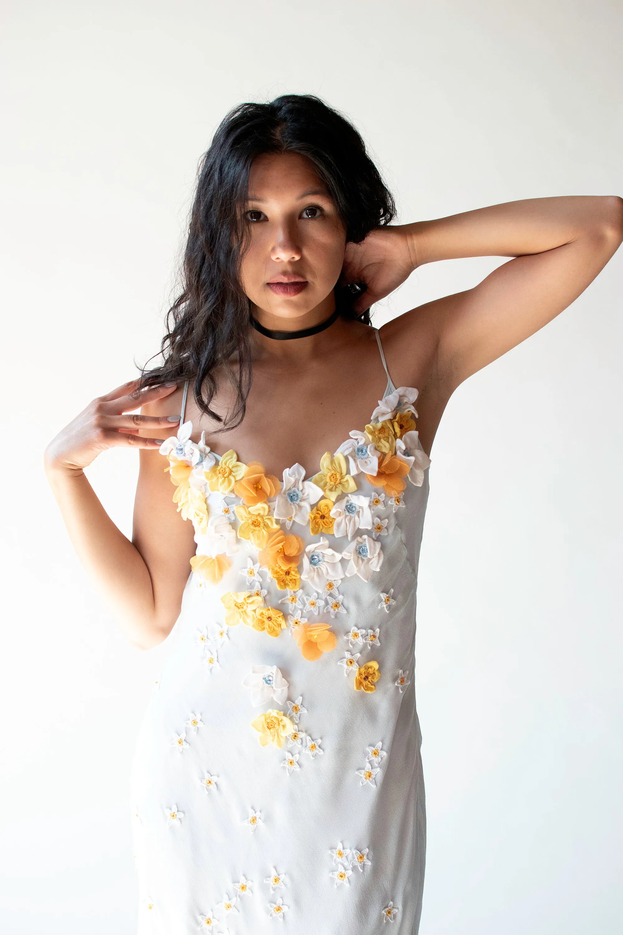 Floral Applique Chiffon Dress | Moschino Cheap & Chic