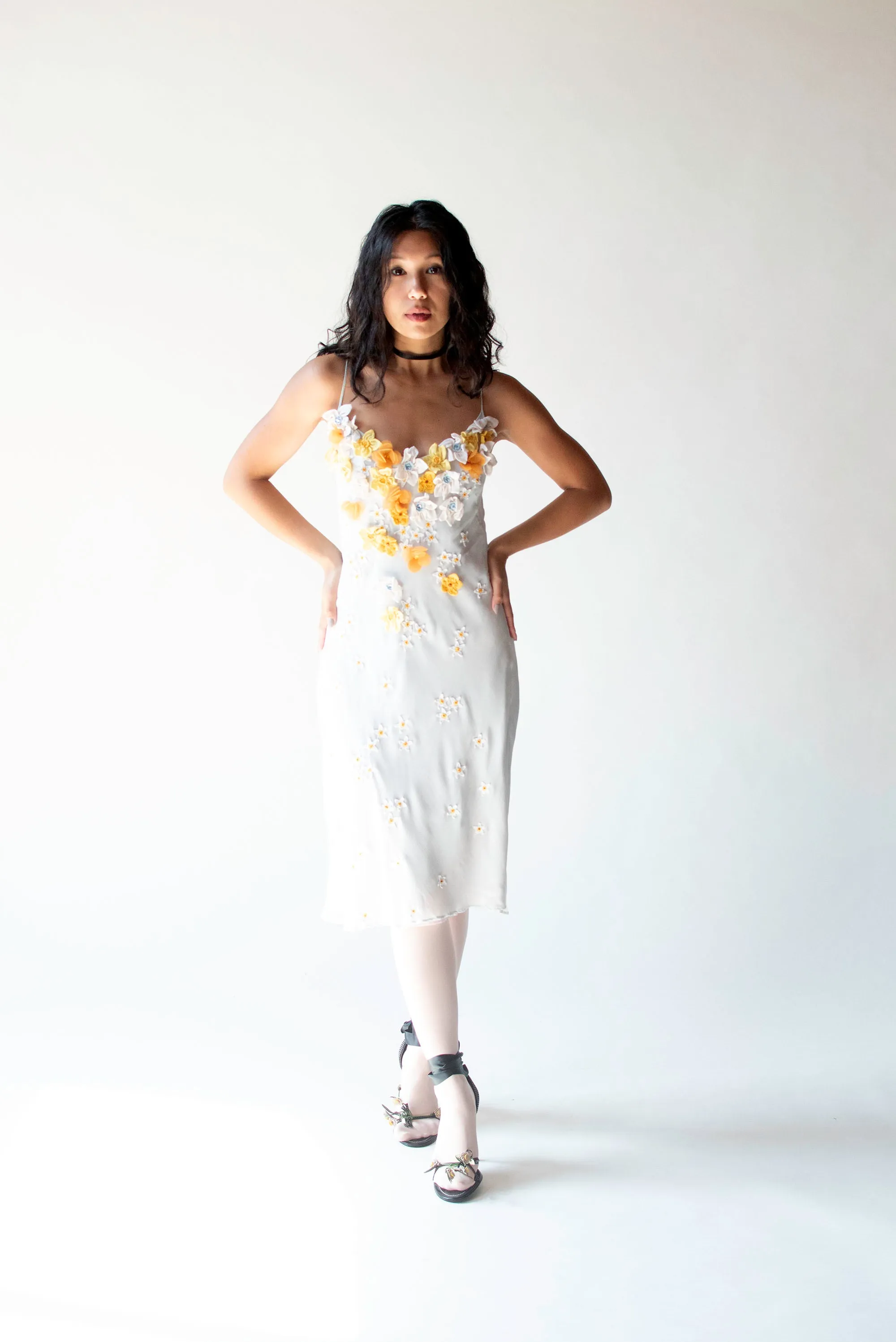 Floral Applique Chiffon Dress | Moschino Cheap & Chic