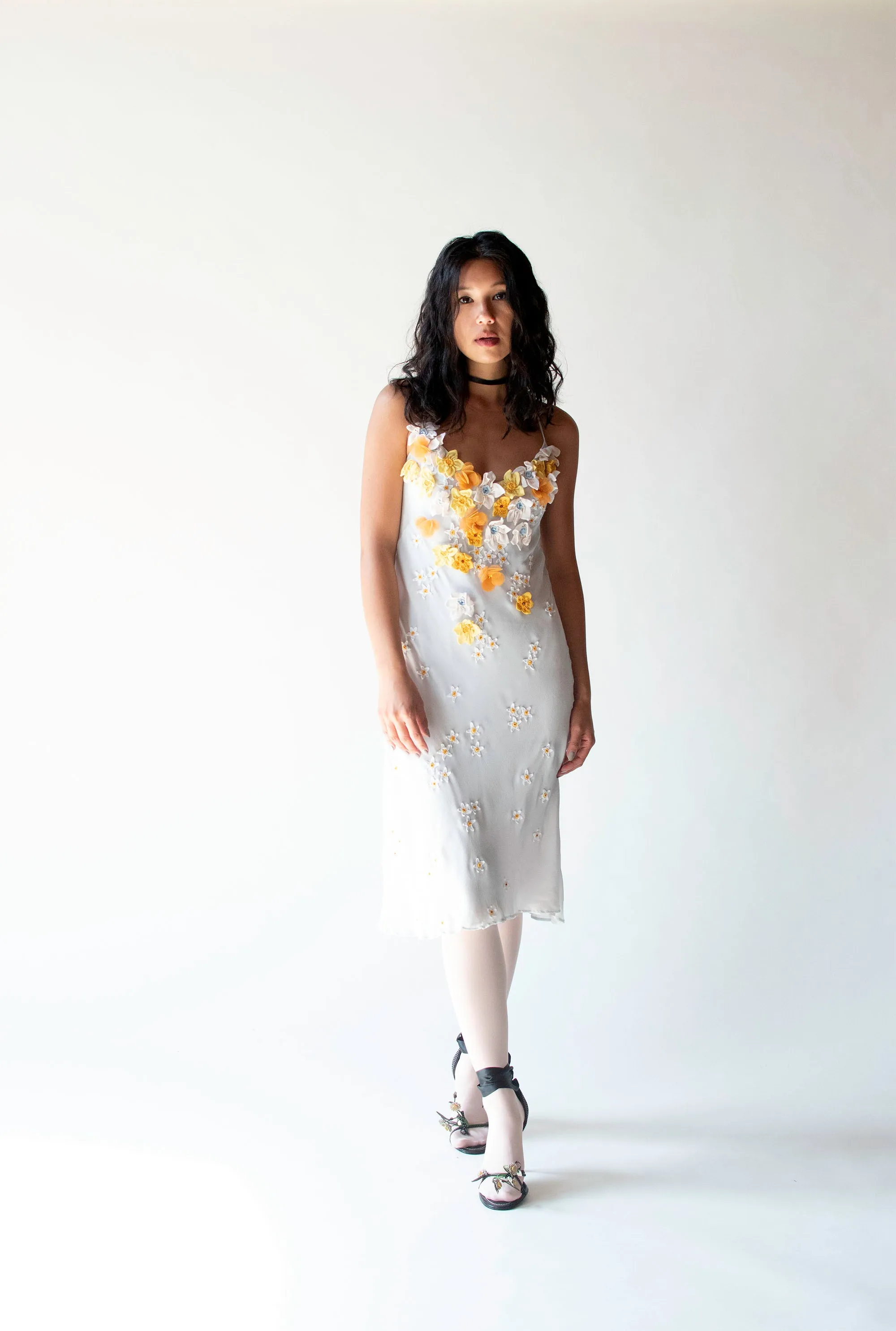 Floral Applique Chiffon Dress | Moschino Cheap & Chic